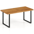 Acacia Wood Dining Table for 6 People Wooden Rectangular Table by LJGDeals