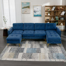 Modern L - Shape Convertible Sectional Sofa With Movable Ottoman by Unique Piece Furniture