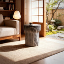Round Geometric Outdoor End Table - Marble by HouseOfZazla