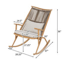 Coordinated Rocking Chair & Concrete-Acacia Side Table Set