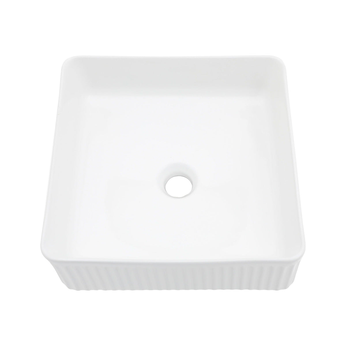 Modern Ceramic Rectangular Vessel Bathroom Sink, photo 2 of 20