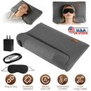 Neck Massager Pillow Ergonomic Massager Memory Foam Pillow with 3-Level Heating 3-Intensity Vibration 30Min Timer for Neck Back Shoulder Pain Relief