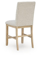 Lasinger - Upholstered Barstool (Set of 2) - Light Brown