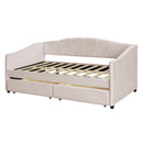 Upholstered Daybed With Two Drawers And Wood Slat by HouseOfZazla