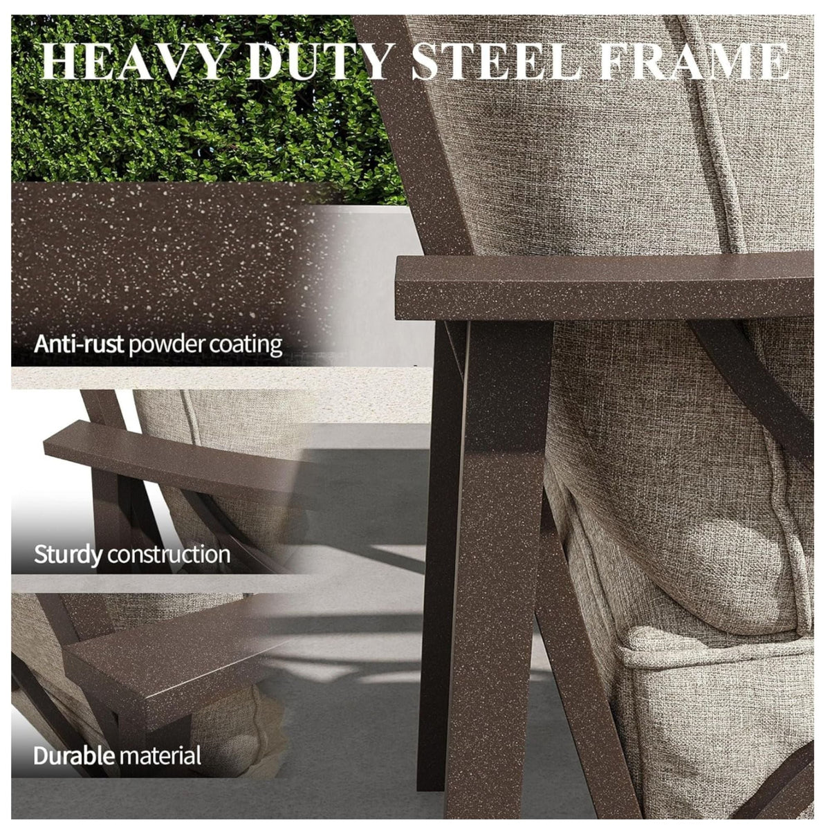 All-Weather Armchairs With Cushions, Modern Sculptural Design (Set of 2), photo 5 of 22