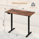 48 Inch x 24 Inch Ergonomic Electric Standing Desk with 3 Memory Settings for Home Office by LJGDeals