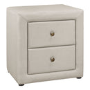 Nightstand With Storage Drawer, Upholstered, Transitional by HouseOfZazla