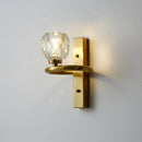 GobekUsa Modern Gold Sphere Crystal Wall Lamp - Elegant Bedchamber Sconce Lighting