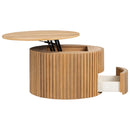 Round Lift Top Coffee Table With Hidden Storage For Living Room by HouseOfZazla