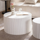Nesting Coffee Table Set of 2 Round Wooden Tables by HouseOfZazla