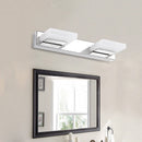 GobekUsa Chrome Wall Sconce with Brick Acrylic Shade for Bathroom Vanity - Choose from 2/3/5 Warm White Lights