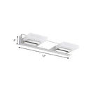 GobekUsa Chrome Wall Sconce with Brick Acrylic Shade for Bathroom Vanity - Choose from 2/3/5 Warm White Lights