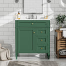 Bathroom Vanity With Top Sink, 2 Drawers & Tip Out Drawer