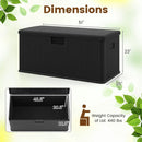 100 Gallon Large Deck Box with Lockable Lid for Patio by LJGDeals