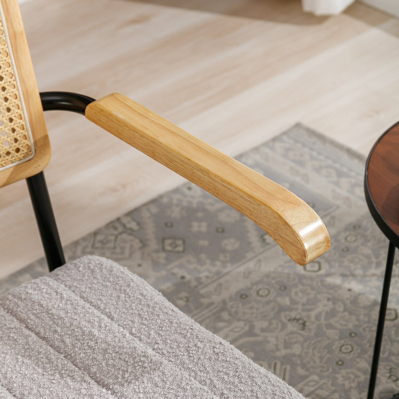 Accent Chair - Modern Industrial Slant Armchair with Metal Frame - Premium High Density Soft Single chair for Living Room Bedroom