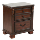 3 Piece Bedroom Set, Elegant Panel Bed With 2 Nightstands by HouseOfZazla