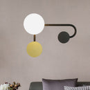 GobekUsa Nordic Style PVC Round Wall Sconce Light - Black/Gold Wall Mounted Lamp