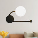 GobekUsa Nordic Style PVC Round Wall Sconce Light - Black/Gold Wall Mounted Lamp