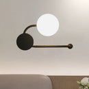 GobekUsa Nordic Style PVC Round Wall Sconce Light - Black/Gold Wall Mounted Lamp