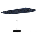 13FT Double-sided Patio Umbrella with Solar Lights for Garden Pool Backyard-Red by DirectDeals