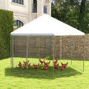 13FT Large Metal Hexagonal Chicken Coop with Wire Mesh and Lockable Door by LJGDeals