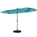 13FT Double-sided Patio Umbrella with Solar Lights for Garden Pool Backyard by LJGDeals