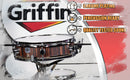 Piccolo Snare Drum 13" x 3.5" by GRIFFIN - 100% Poplar Wood Shell with Black Hickory Finish & Coated Drum Head - Drummers Deluxe Percussion