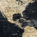 Personalized Push Pin World Map Canvas – Custom Framed