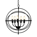 20 Inch 5 Lights Metal Chandelier with Pivoting Interlocking Rings by LJGDeals