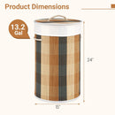 13.2 Gallon Bamboo Laundry Hamper with Removable Liner by LJGDeals