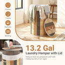 13.2 Gallon Bamboo Laundry Hamper with Removable Liner by LJGDeals