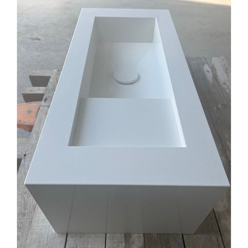 White Quartz Handcrafted Kitchen and Bathroom Sink - Engineered Stone Durability, photo 11 of 12