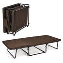 Folding Guest Sleeper Bed w/6 Position Adjustment-Brown by LJGDeals