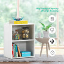 2-Layer Multifunctional Furniture Display Cabinet with Large Capacity Storage Space-White by LJGDeals