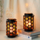 2 Pack Lantern Lights Outdoor (Flower Pattern) by JHY DESIGN