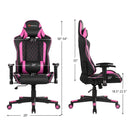 Massage Gaming Chair with Lumbar Support and Headrest by LJGDeals