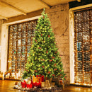 7.5 Feet Pre-lit Hinged Christmas Tree with 550 LED Lights and Sturdy Metal Stand by LJGDeals