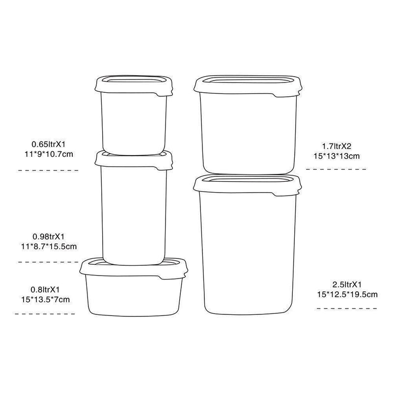 12 Piece Food Storage Container Set with Easy Locking Lids, BPA Free and 100% Leak Proof, Plastic