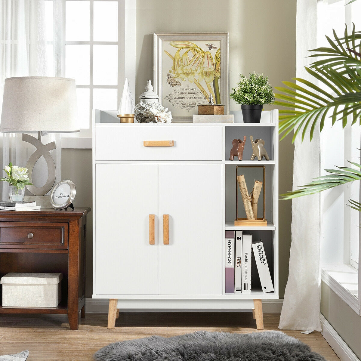 Floor Storage Cabinet Free Standing Cupboard Chest, photo 8 of 9