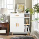 Floor Storage Cabinet Free Standing Cupboard Chest by LJGDeals