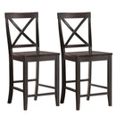 24 Inch 2 Pack Rubber Wood Frame Kitchen Chairs by LJGDeals