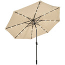10 Feet Outdoor Patio Umbrella with Bright Solar LED Lights-Gray by DirectDeals