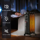 1500W Oil Filled Portable Radiator Space Heater with Adjustable Thermostat by LJGDeals