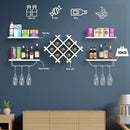 Set of 5 Wall Mount Wine Rack Set with Storage Shelves by LJGDeals