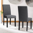 Set of 2 Fabric Upholstered Dining Chairs with Nailhead by LJGDeals