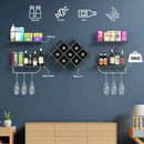Set of 5 Wall Mount Wine Rack Set with Storage Shelves by LJGDeals