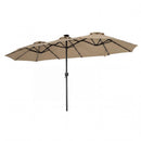 13 FT Double-Sided Patio Umbrella with Color-Changing Flowing Solar LED Lights by LJGDeals