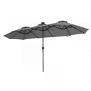 13 FT Double-Sided Patio Umbrella with Color-Changing Flowing Solar LED Lights by LJGDeals