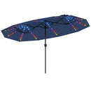 13 FT Double-Sided Patio Umbrella with Color-Changing Flowing Solar LED Lights by LJGDeals