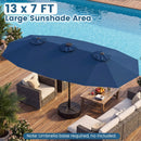 13 FT Double-Sided Patio Umbrella with Color-Changing Flowing Solar LED Lights by LJGDeals